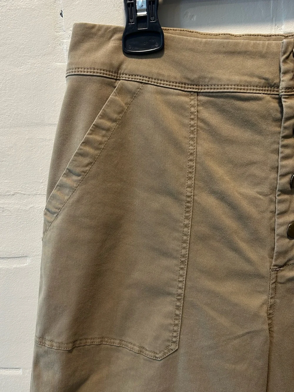 J. Crew Point Sur Wide-Leg Button-Fly Cropped Khaki Chinos Size 10